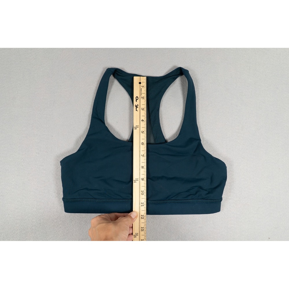 Lululemon Invigorate Sports Bra Teal Green‎ Racerback Mesh Back Medium Support image 5